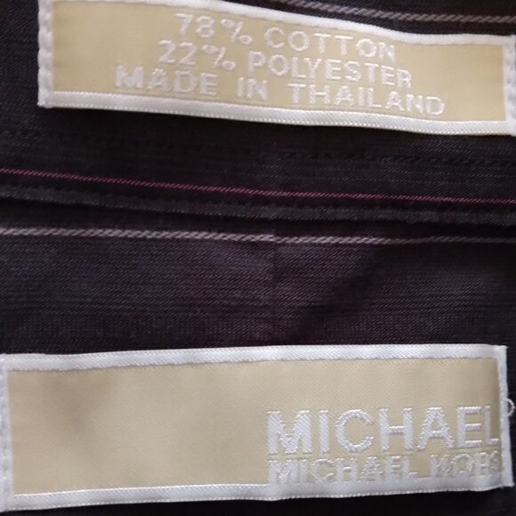Michael Kors | Charcoal Gray Pin Stripe Button Down Shirt | Size XL - Picture 5 of 6